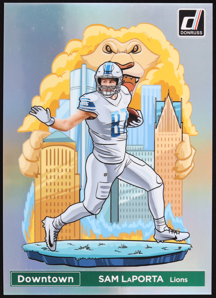 Sam LaPorta 2024 Panini Donruss Football Oversized Downtown Jumbo #6 at PristineAuction.com Sam LaPorta 2024 Panini Donruss Football Oversized Downtown Jumbo #6 at PristineAuction.com