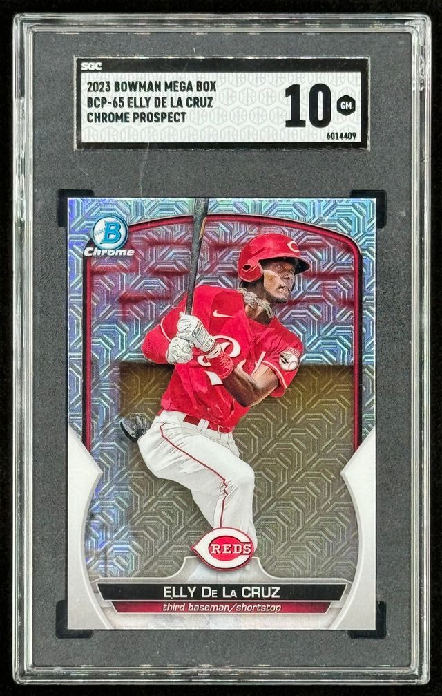 Elly De La Cruz 2023 Bowman Chrome Mega Box Prospects #BCP65 RC (SGC 10) at PristineAuction.com Elly De La Cruz 2023 Bowman Chrome Mega Box Prospects #BCP65 RC (SGC 10) at PristineAuction.com