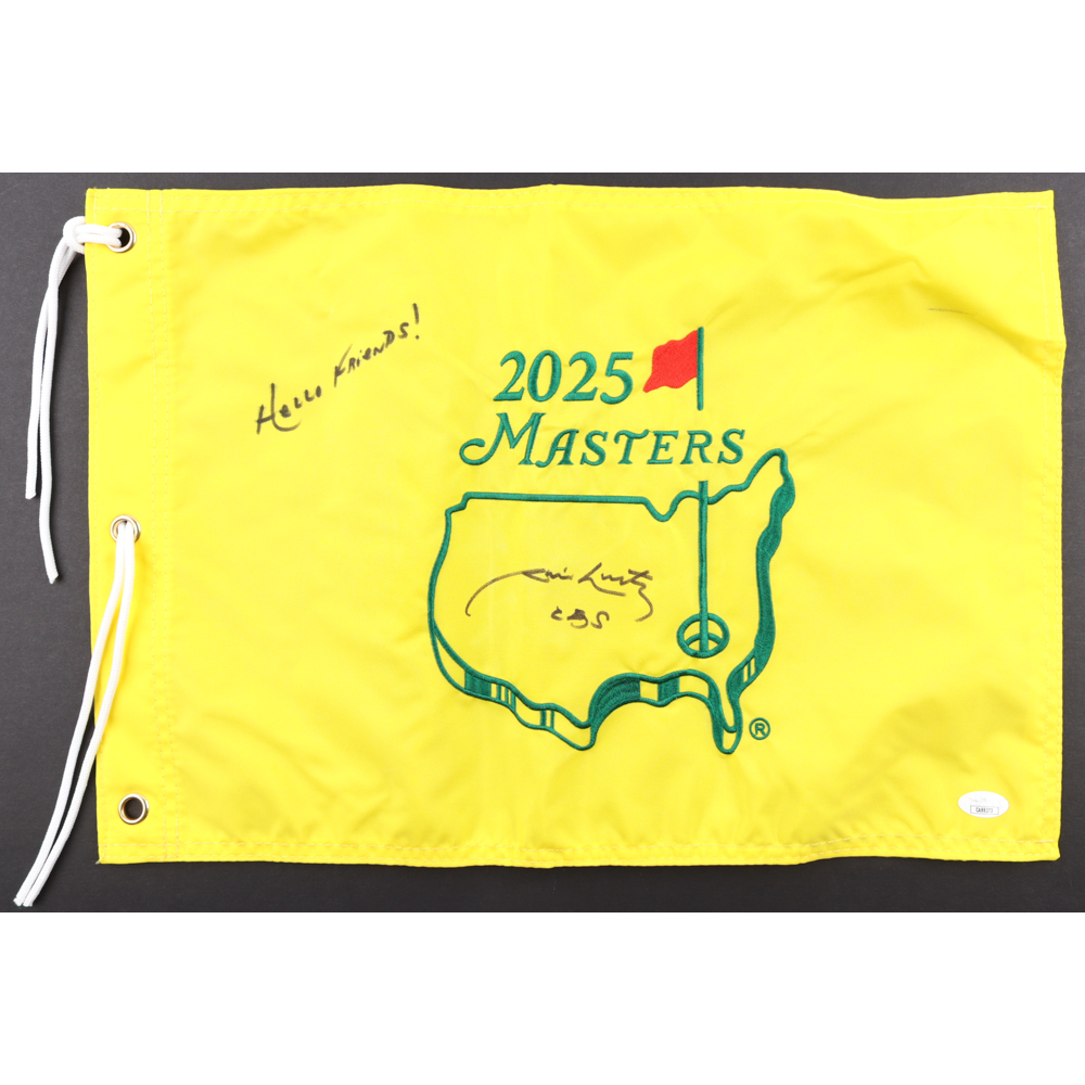 Jim Nantz Signed 2025 Masters Pin Flag Inscribed "Hello Friends!" (JSA