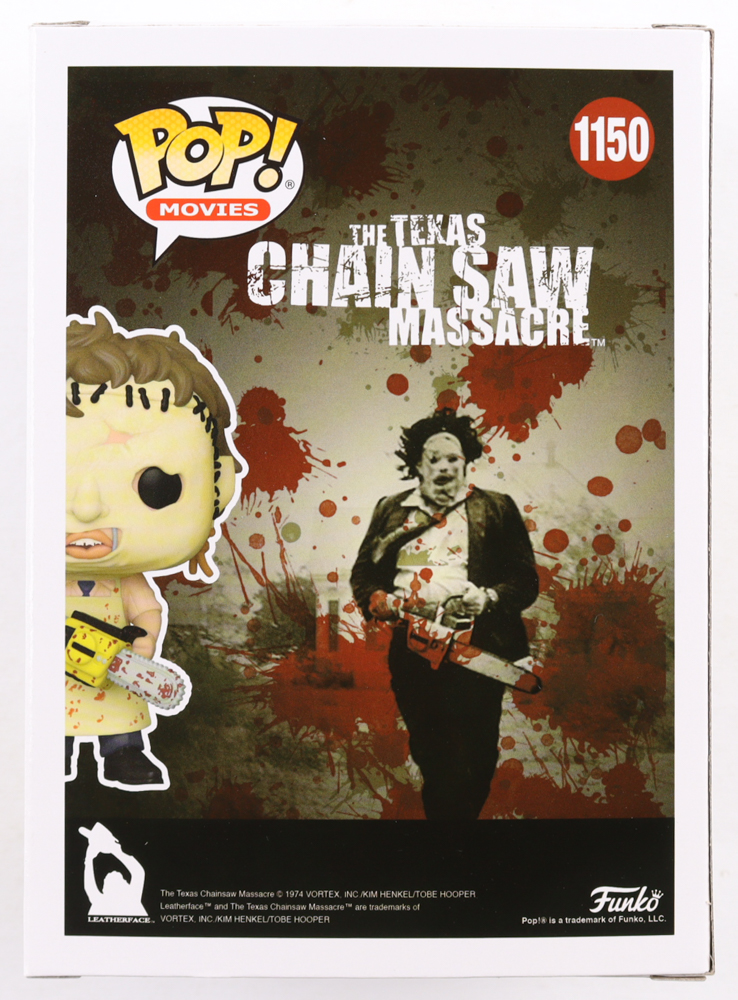 Kane Hodder Signed "The Texas Chainsaw Massacre" #1150 Leatherface Funko Pop! Vinyl Figure Inscribed "L-Face" (JSA) at PristineAuction.com Kane Hodder Signed "The Texas Chainsaw Massacre" #1150 Leatherface Funko Pop! Vinyl Figure Inscribed "L-Face" (JSA) at PristineAuction.com