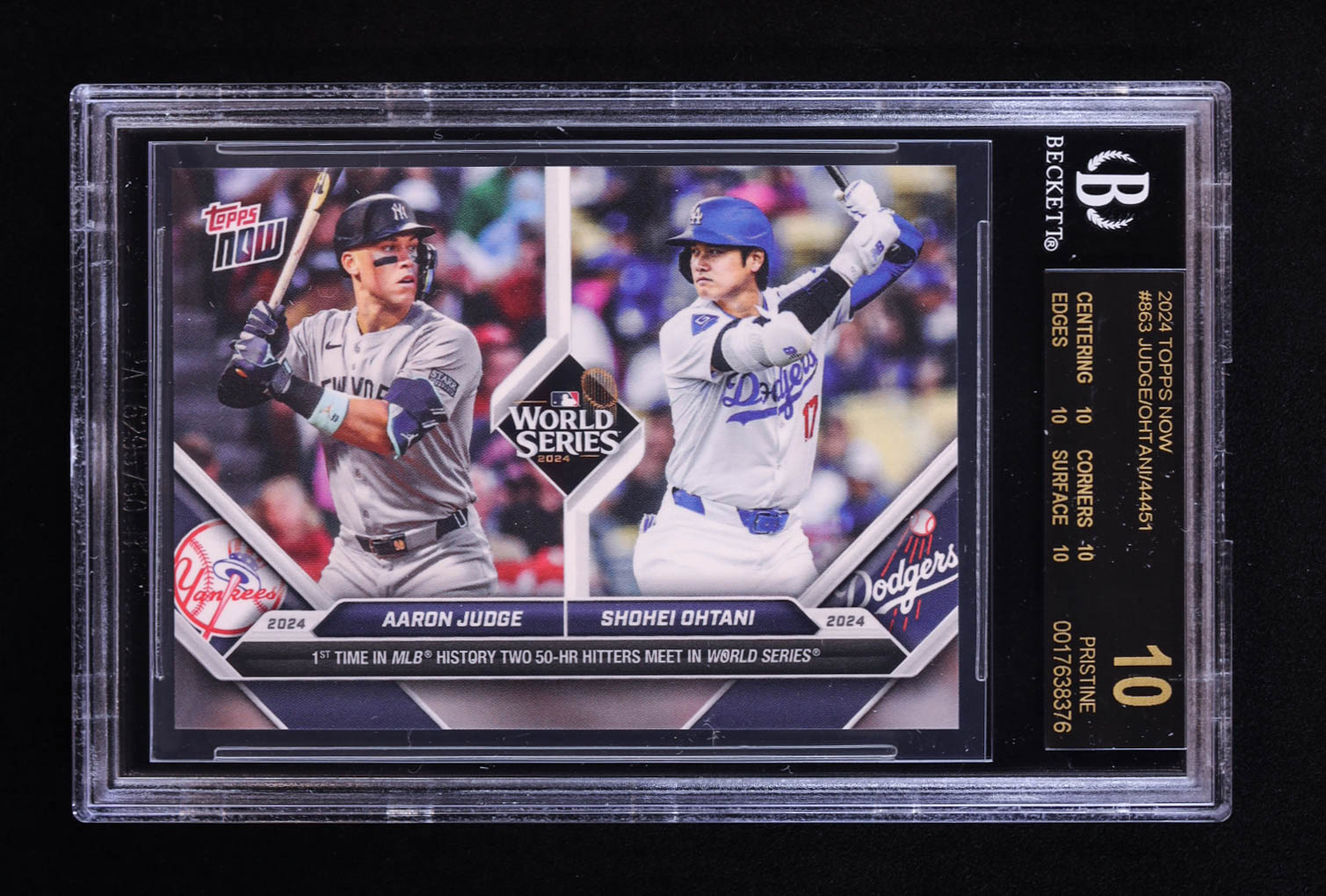 Aaron Judge / Shohei Ohtani 2024 Topps Now #863 (BGS Black