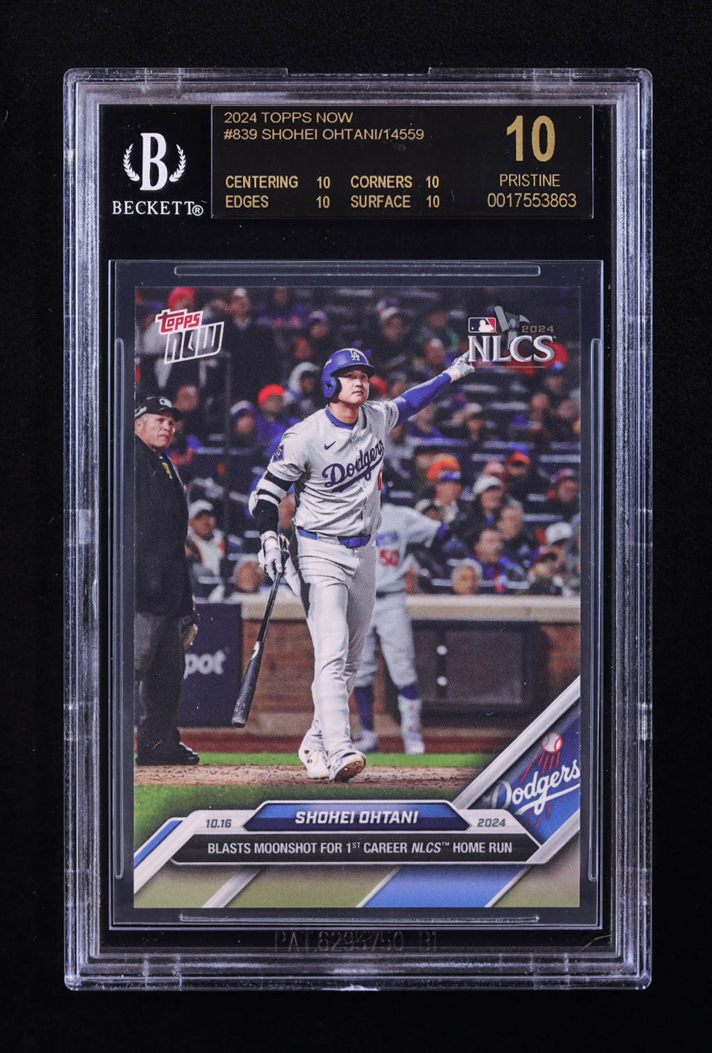 Shohei Ohtani 2024 Topps Now #839 (BGS Black Label 10) at PristineAuction.com Shohei Ohtani 2024 Topps Now #839 (BGS Black Label 10) at PristineAuction.com