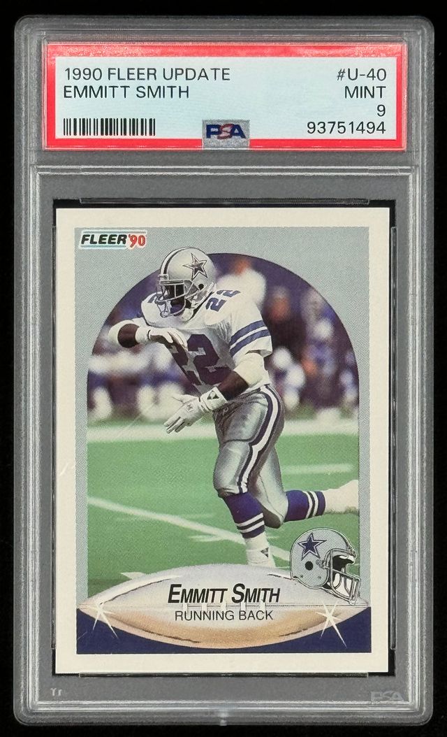 Emmitt Smith 1990 Fleer Update #U40 RC (PSA 9) at PristineAuction.com Emmitt Smith 1990 Fleer Update #U40 RC (PSA 9) at PristineAuction.com