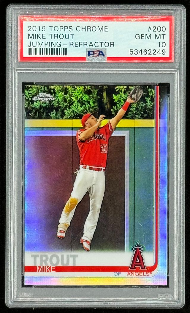 Mike Trout 2019 Topps Chrome Refractors #200 (PSA 10) at PristineAuction.com Mike Trout 2019 Topps Chrome Refractors #200 (PSA 10) at PristineAuction.com