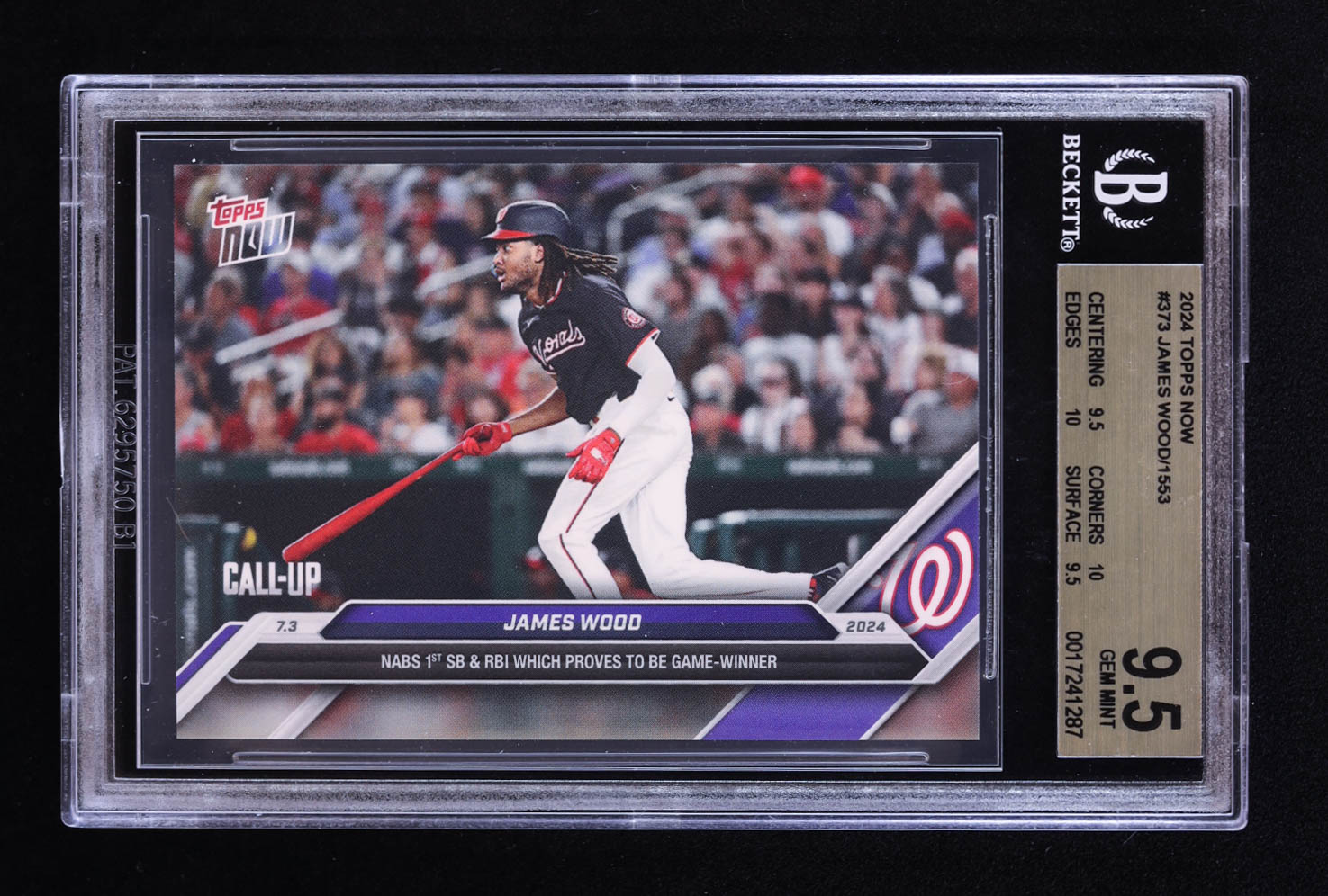 James Wood 2024 Topps Now #373 RC (BGS 9.5) at PristineAuction.com James Wood 2024 Topps Now #373 RC (BGS 9.5) at PristineAuction.com