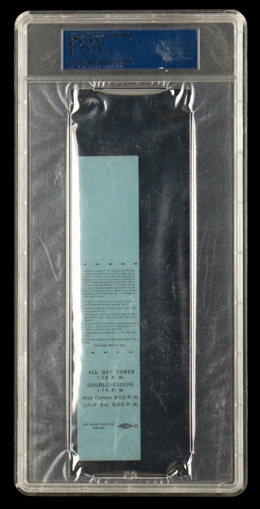 1974 Yankees vs White Sox Pat Dobson vs Bart Johnson Game Ticket (PSA 8) at PristineAuction.com 1974 Yankees vs White Sox Pat Dobson vs Bart Johnson Game Ticket (PSA 8) at PristineAuction.com