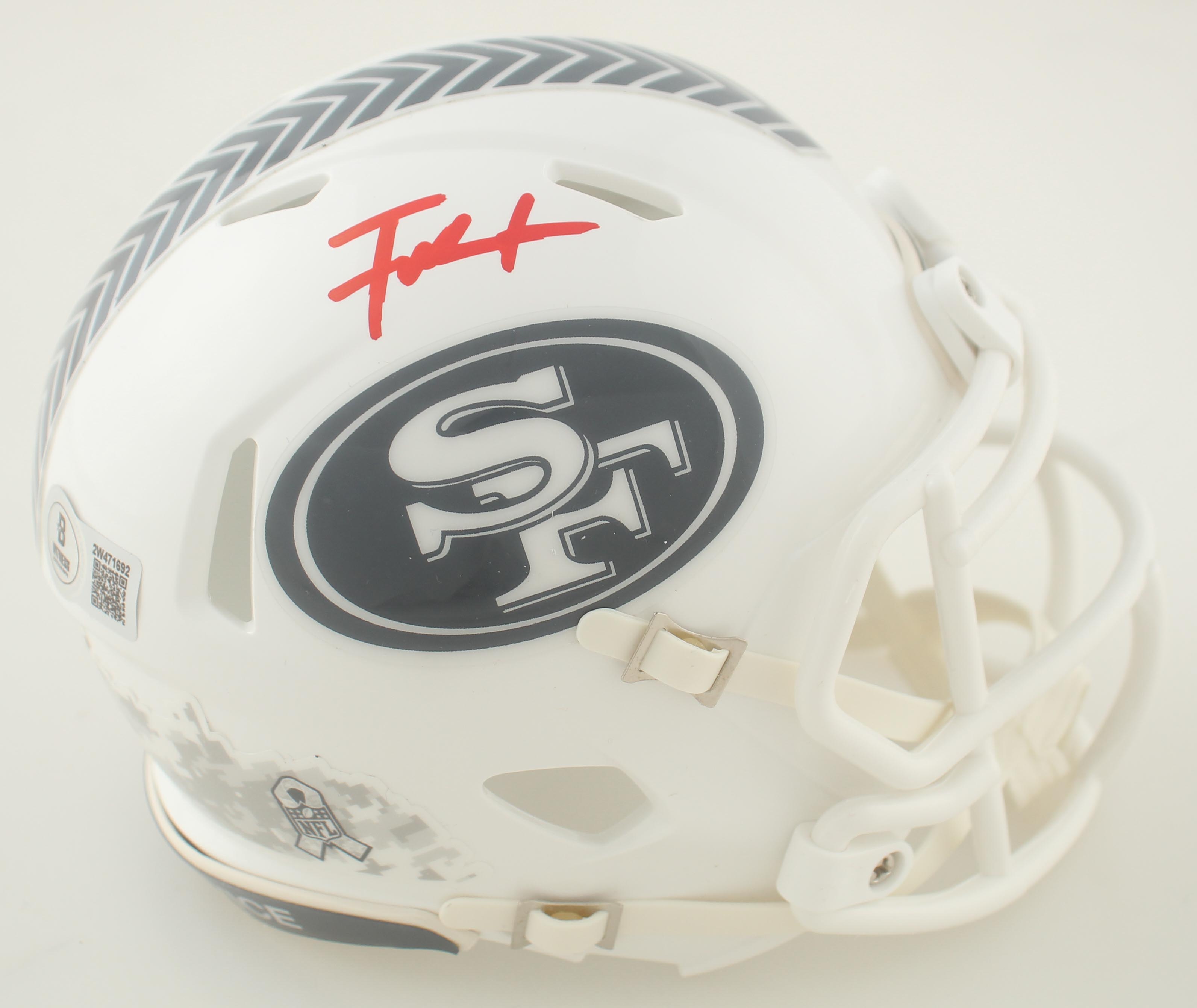 Frank Gore Signed 49ers Salute to Service Alternate Speed Mini Helmet (Beckett) at PristineAuction.com Frank Gore Signed 49ers Salute to Service Alternate Speed Mini Helmet (Beckett) at PristineAuction.com