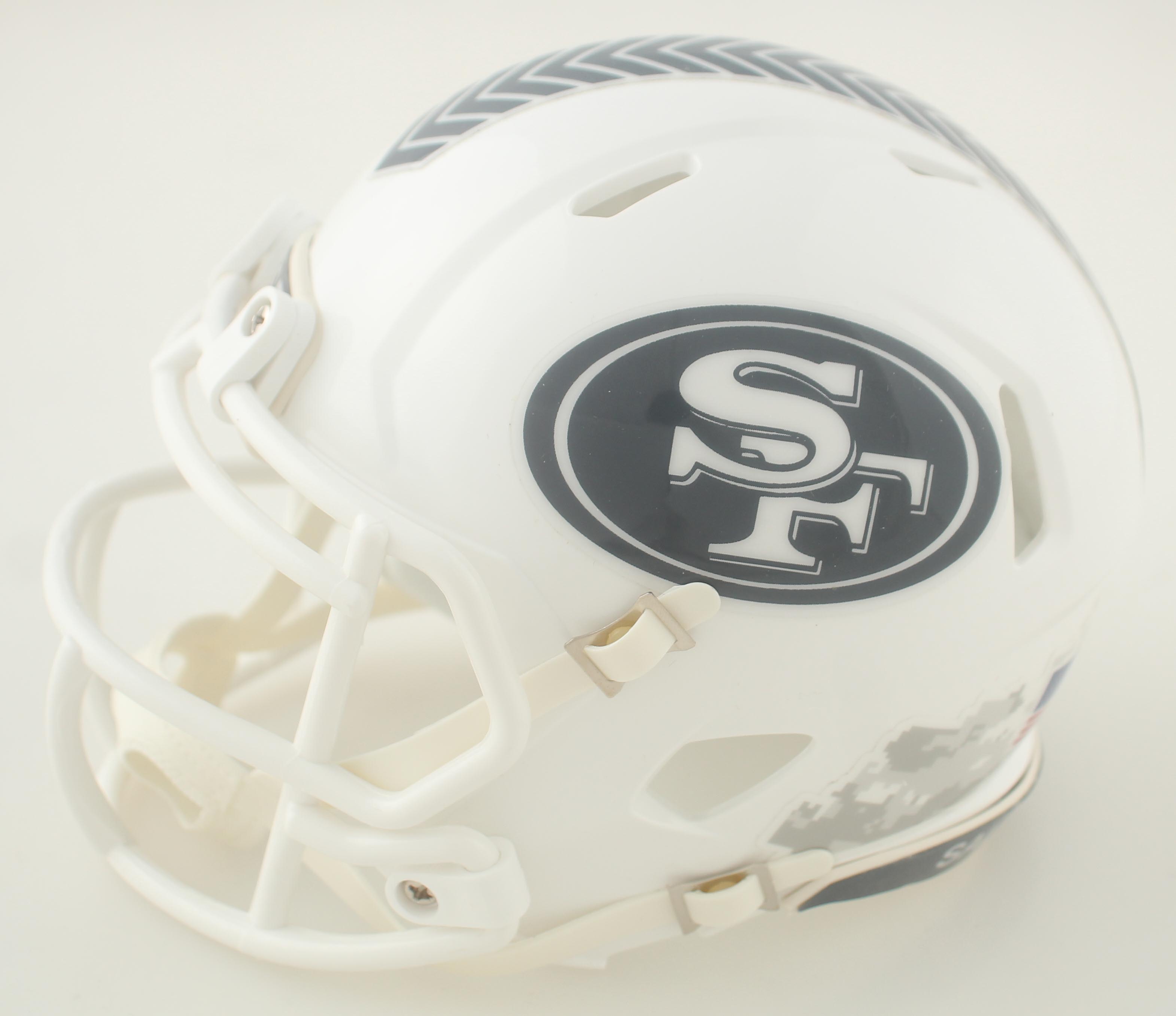 Frank Gore Signed 49ers Salute to Service Alternate Speed Mini Helmet (Beckett) at PristineAuction.com Frank Gore Signed 49ers Salute to Service Alternate Speed Mini Helmet (Beckett) at PristineAuction.com