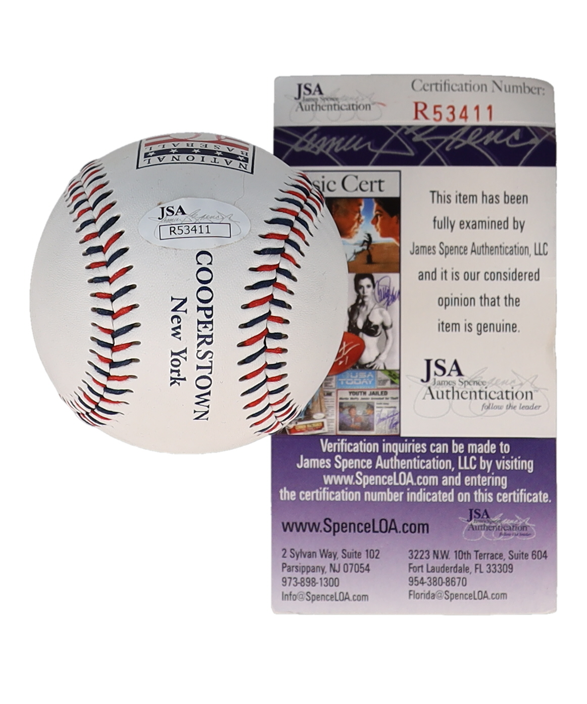 Frank Thomas Signed Hall of Fame Logo Baseball Inscribed "HOF 2014" (JSA) at PristineAuction.com Frank Thomas Signed Hall of Fame Logo Baseball Inscribed "HOF 2014" (JSA) at PristineAuction.com