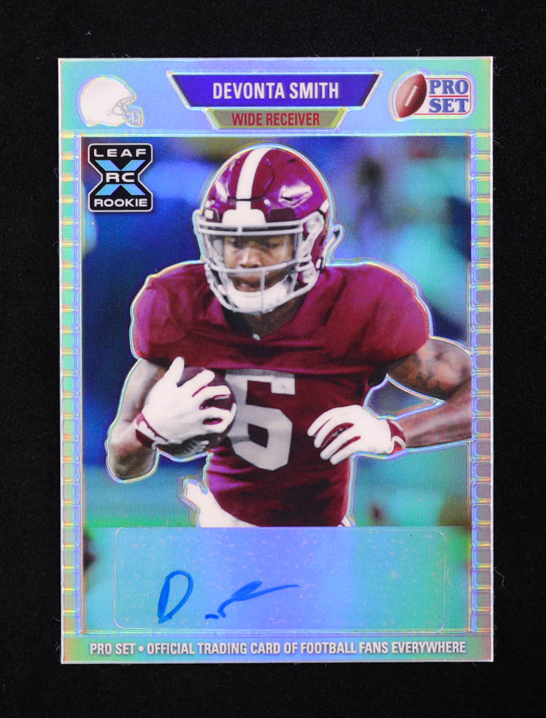 DeVonta Smith 2021 Pro Set Autographs Prismatic Silver #PADS2 RC #6/20 at PristineAuction.com DeVonta Smith 2021 Pro Set Autographs Prismatic Silver #PADS2 RC #6/20 at PristineAuction.com