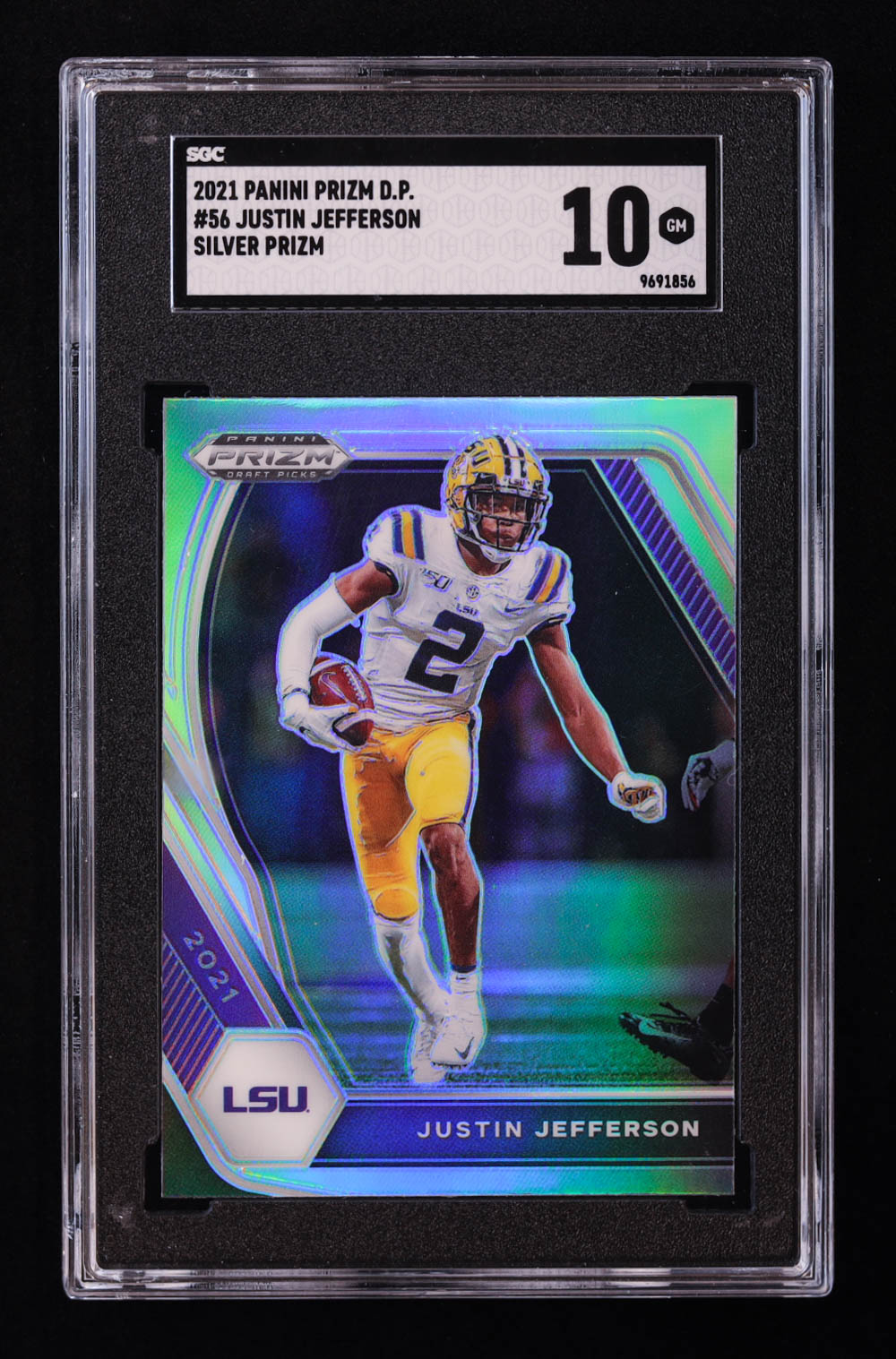 Justin Jefferson 2021 Panini Prizm Draft Picks Prizms Silver #56 (SGC 10) at PristineAuction.com Justin Jefferson 2021 Panini Prizm Draft Picks Prizms Silver #56 (SGC 10) at PristineAuction.com
