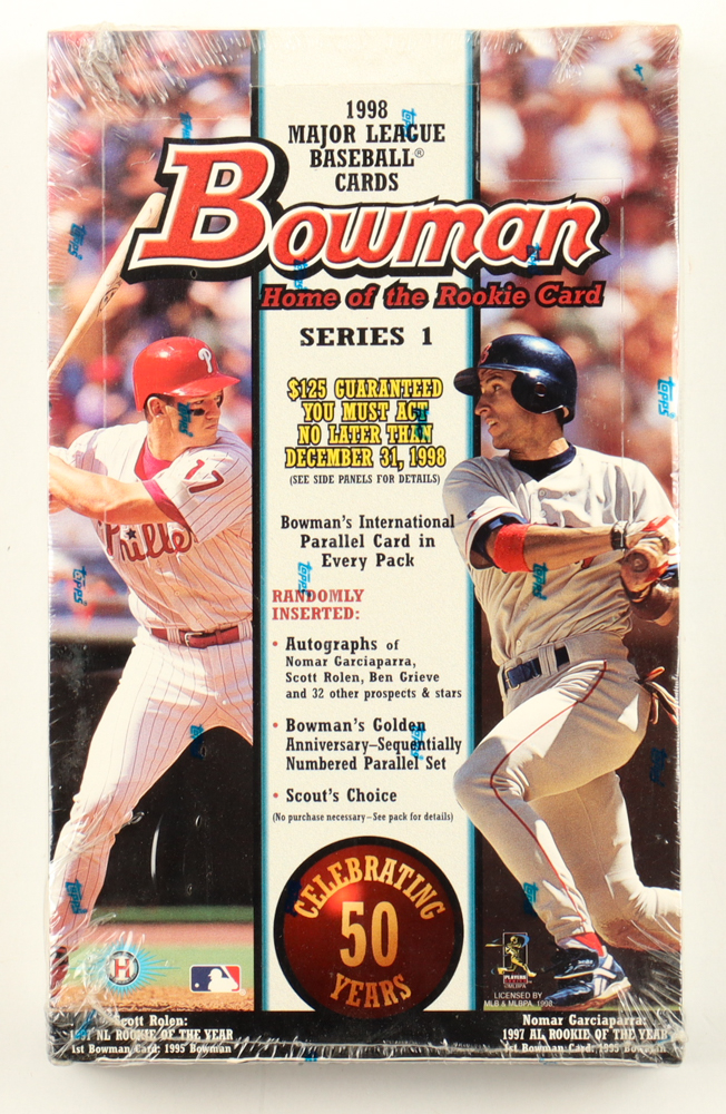 1998 Bowman Series 1 Baseball Hobby Box of (24) Packs at PristineAuction.com 1998 Bowman Series 1 Baseball Hobby Box of (24) Packs at PristineAuction.com