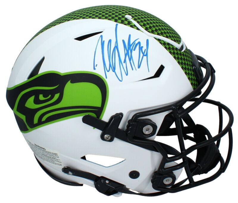 Marshawn Lynch Signed Seahawks Full-Size Authentic On-Field Lunar Eclipse Alternate Speedflex Helmet (Fanatics) at PristineAuction.com Marshawn Lynch Signed Seahawks Full-Size Authentic On-Field Lunar Eclipse Alternate Speedflex Helmet (Fanatics) at PristineAuction.com