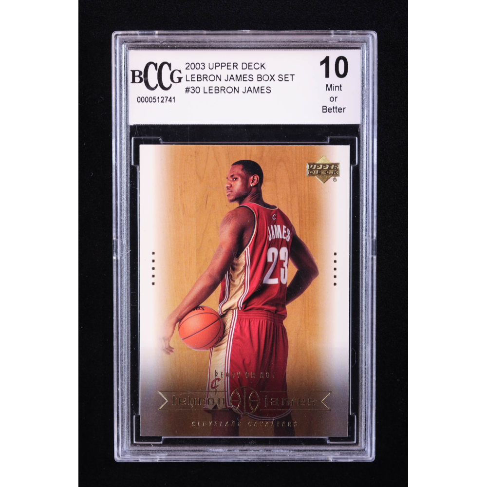 LeBron James 2003 Upper Deck LeBron James Box Set #30 RC / Ready Or Not (BCCG 10) at PristineAuction.com
