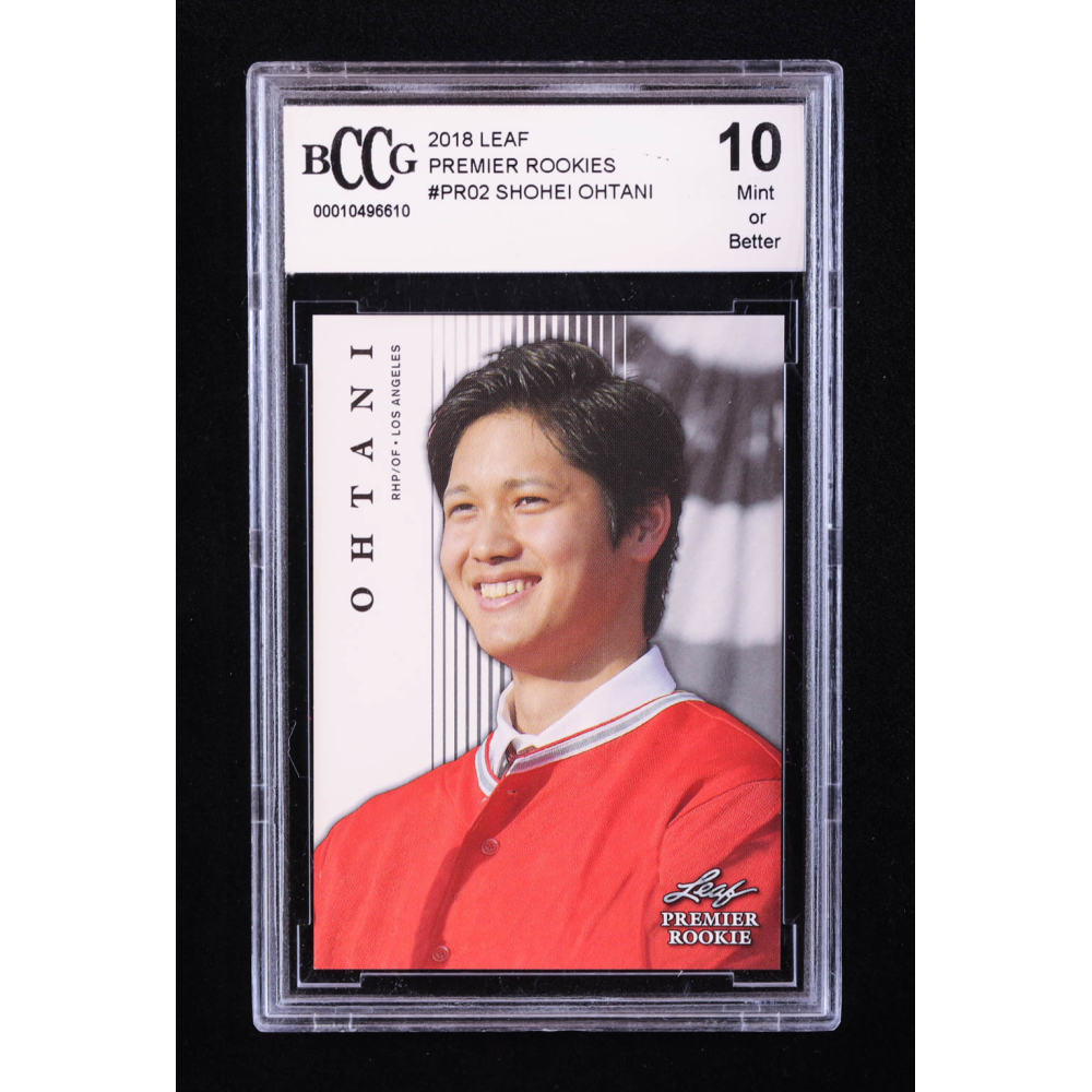 Shohei Ohtani 2018 Leaf Premier Rookies #PR02 RC (BCCG 10) at PristineAuction.com