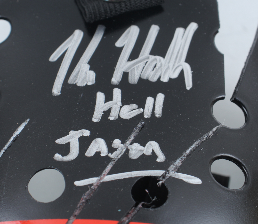 Kane Hodder Signed "Friday the 13th" Mask Inscribed "Hell Jason" (Beckett) at PristineAuction.com Kane Hodder Signed "Friday the 13th" Mask Inscribed "Hell Jason" (Beckett) at PristineAuction.com