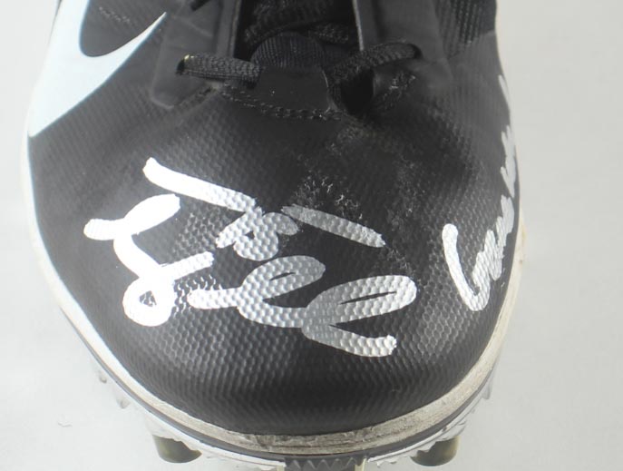 Tim Tebow Signed Personally Owned & Worn Nike Football Cleat Inscribed "Game-Used" (Tebow) at PristineAuction.com Tim Tebow Signed Personally Owned & Worn Nike Football Cleat Inscribed "Game-Used" (Tebow) at PristineAuction.com