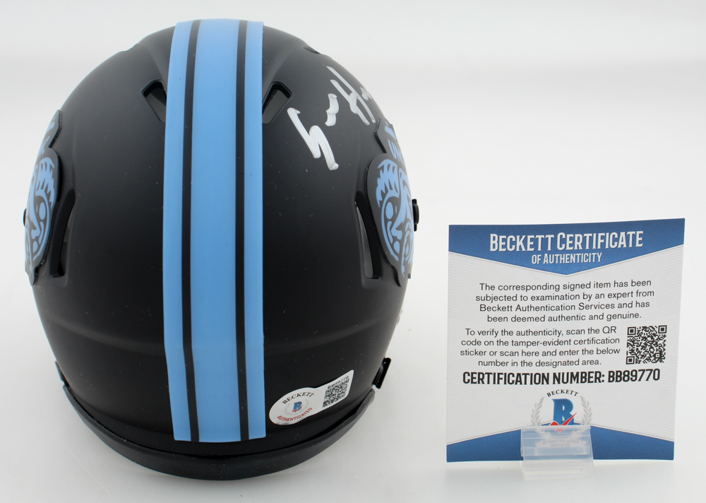 Sam Howell Signed North Carolina Tar Heels Speed Mini Helmet (Beckett) at PristineAuction.com Sam Howell Signed North Carolina Tar Heels Speed Mini Helmet (Beckett) at PristineAuction.com