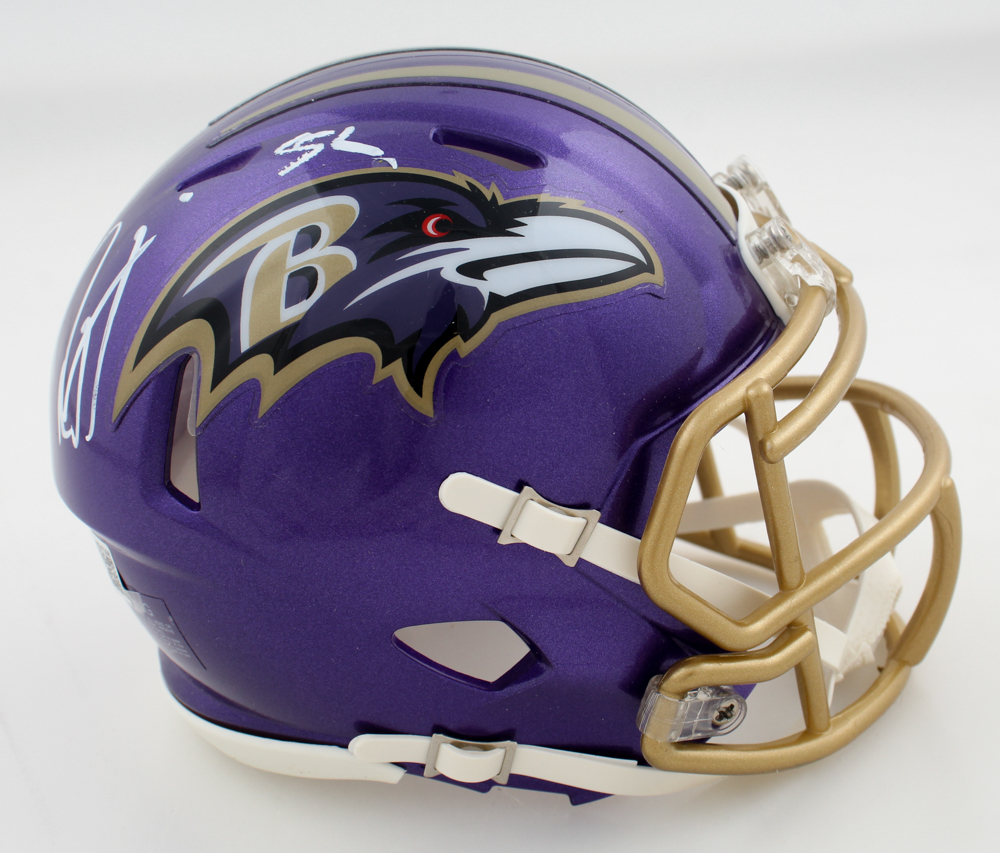 Ray Lewis Signed Ravens Flash Alternate Speed Mini Helmet (Beckett) at PristineAuction.com Ray Lewis Signed Ravens Flash Alternate Speed Mini Helmet (Beckett) at PristineAuction.com