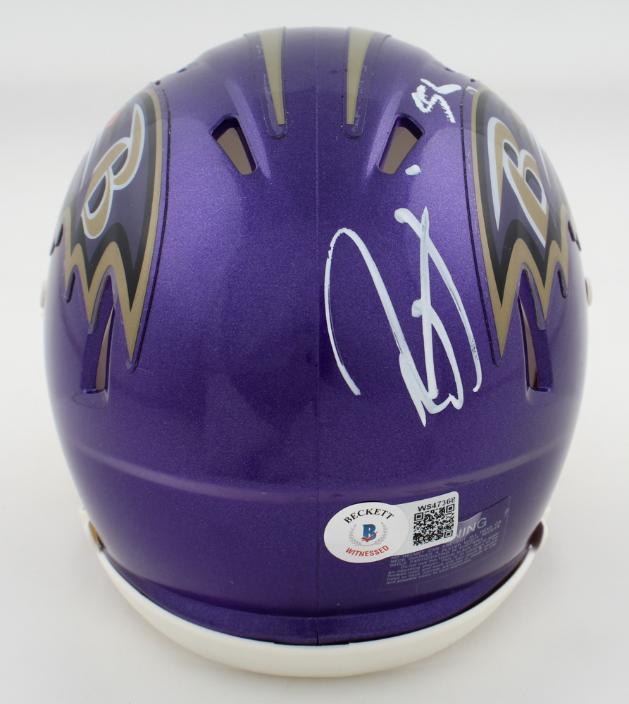 Ray Lewis Signed Ravens Flash Alternate Speed Mini Helmet (Beckett) at PristineAuction.com Ray Lewis Signed Ravens Flash Alternate Speed Mini Helmet (Beckett) at PristineAuction.com