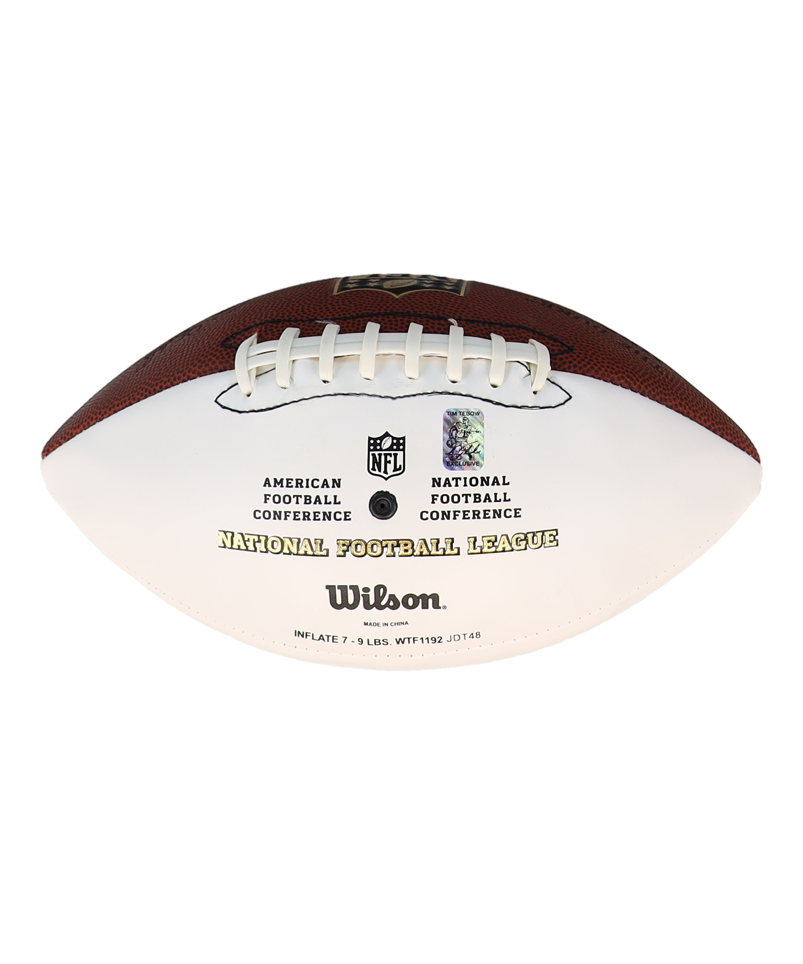 Tim Tebow Signed "The Duke" NFL Broncos Logo Football Inscribed "GB" (Tebow) at PristineAuction.com Tim Tebow Signed "The Duke" NFL Broncos Logo Football Inscribed "GB" (Tebow) at PristineAuction.com