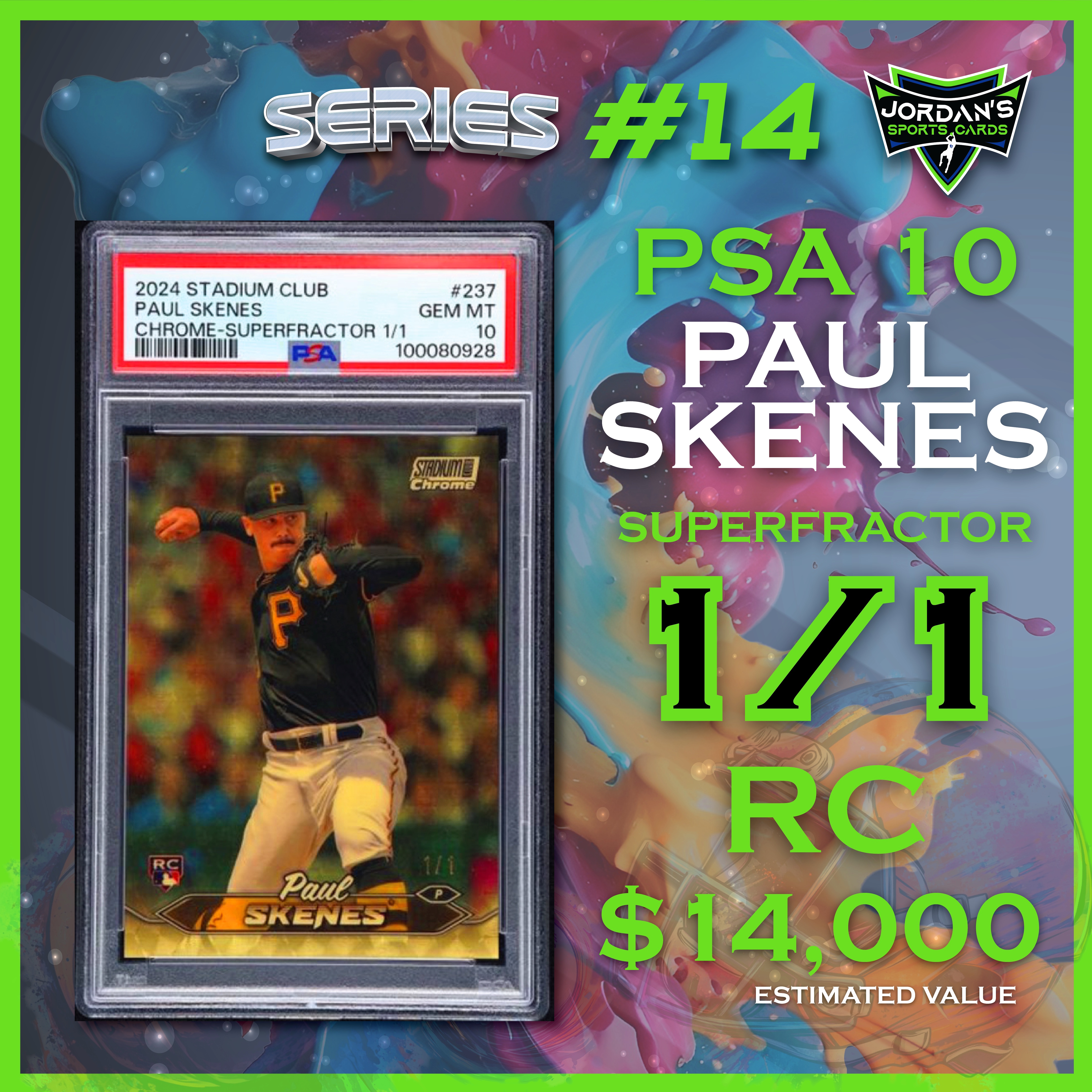 Platinum Quest Series 14 Sports Card Pack Mystery Box Presented by Jordan's Sports Cards - (1) Graded PSA, BGS, or SGC Card Per Pack at PristineAuction.com Platinum Quest Series 14 Sports Card Pack Mystery Box Presented by Jordan's Sports Cards - (1) Graded PSA, BGS, or SGC Card Per Pack at PristineAuction.com