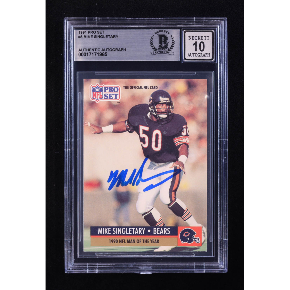 Mike Singletary Signed 1991 Pro Set #5 (BGS | Auto 10) at PristineAuction.com Mike Singletary Signed 1991 Pro Set #5 (BGS | Auto 10) at PristineAuction.com