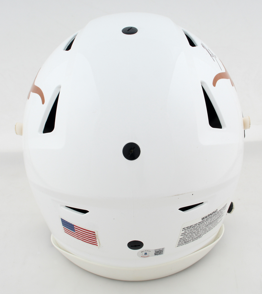 Bijan Robinson Signed Texas Longhorns Full-Size Authentic On-Field SpeedFlex Helmet With Visor (Beckett) at PristineAuction.com Bijan Robinson Signed Texas Longhorns Full-Size Authentic On-Field SpeedFlex Helmet With Visor (Beckett) at PristineAuction.com