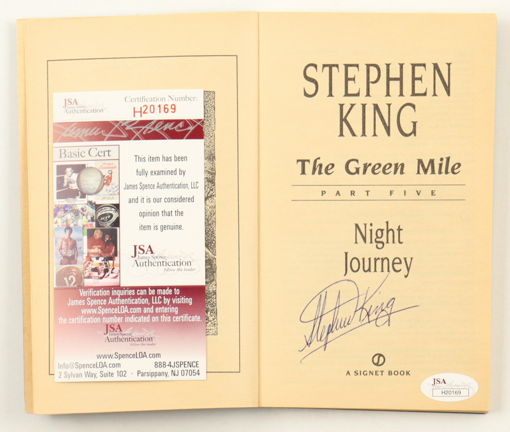 Stephen King Signed "The Green Mile: Part Five" Softcover Book (JSA) at PristineAuction.com Stephen King Signed "The Green Mile: Part Five" Softcover Book (JSA) at PristineAuction.com