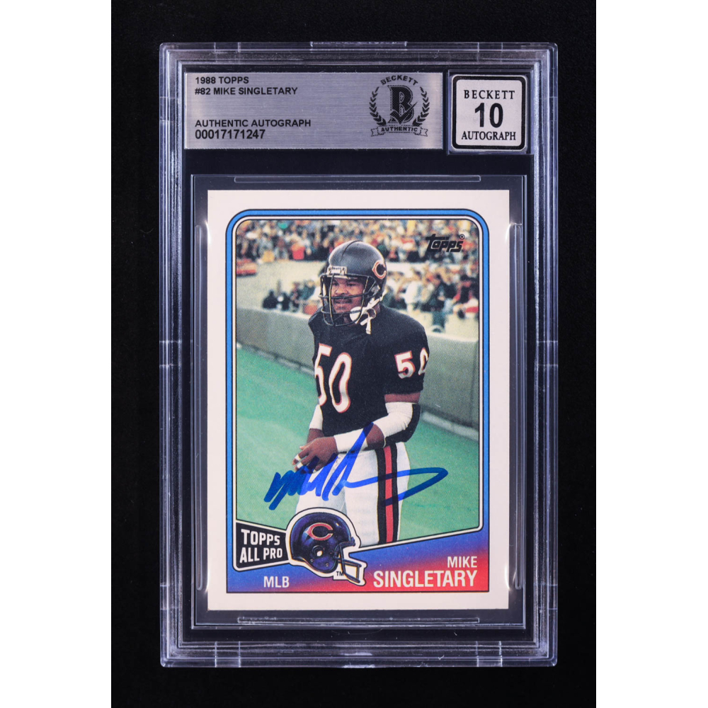 Mike Singletary Signed 1988 Topps #82 (BGS | Auto 10) at PristineAuction.com