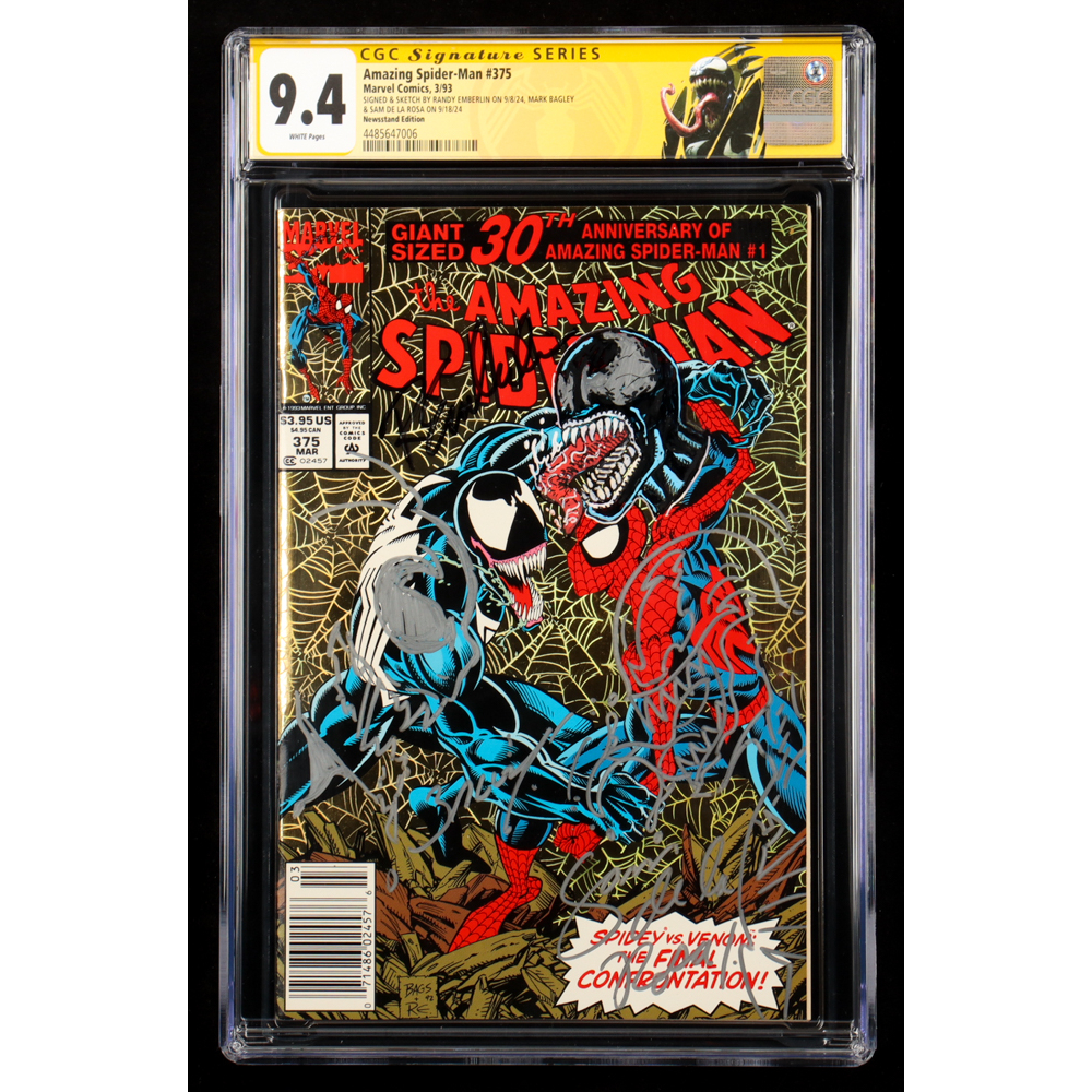 Randy Emberlin, Mark Bagley & Sam De La Rosa Signed 1993 