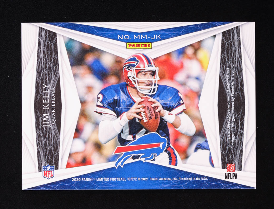 Jim Kelly 2020 Panini Limited Material Monikers Mirror Blue #MMJK #1/1 at PristineAuction.com Jim Kelly 2020 Panini Limited Material Monikers Mirror Blue #MMJK #1/1 at PristineAuction.com