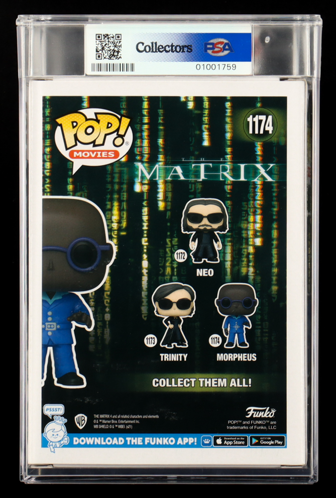 Laurence Fishburne Signed "The Matrix" #1174 Morpheus Funko Pop! Vinyl Figure (JSA | PSA 9 | PSA AUTO 10) at PristineAuction.com Laurence Fishburne Signed "The Matrix" #1174 Morpheus Funko Pop! Vinyl Figure (JSA | PSA 9 | PSA AUTO 10) at PristineAuction.com