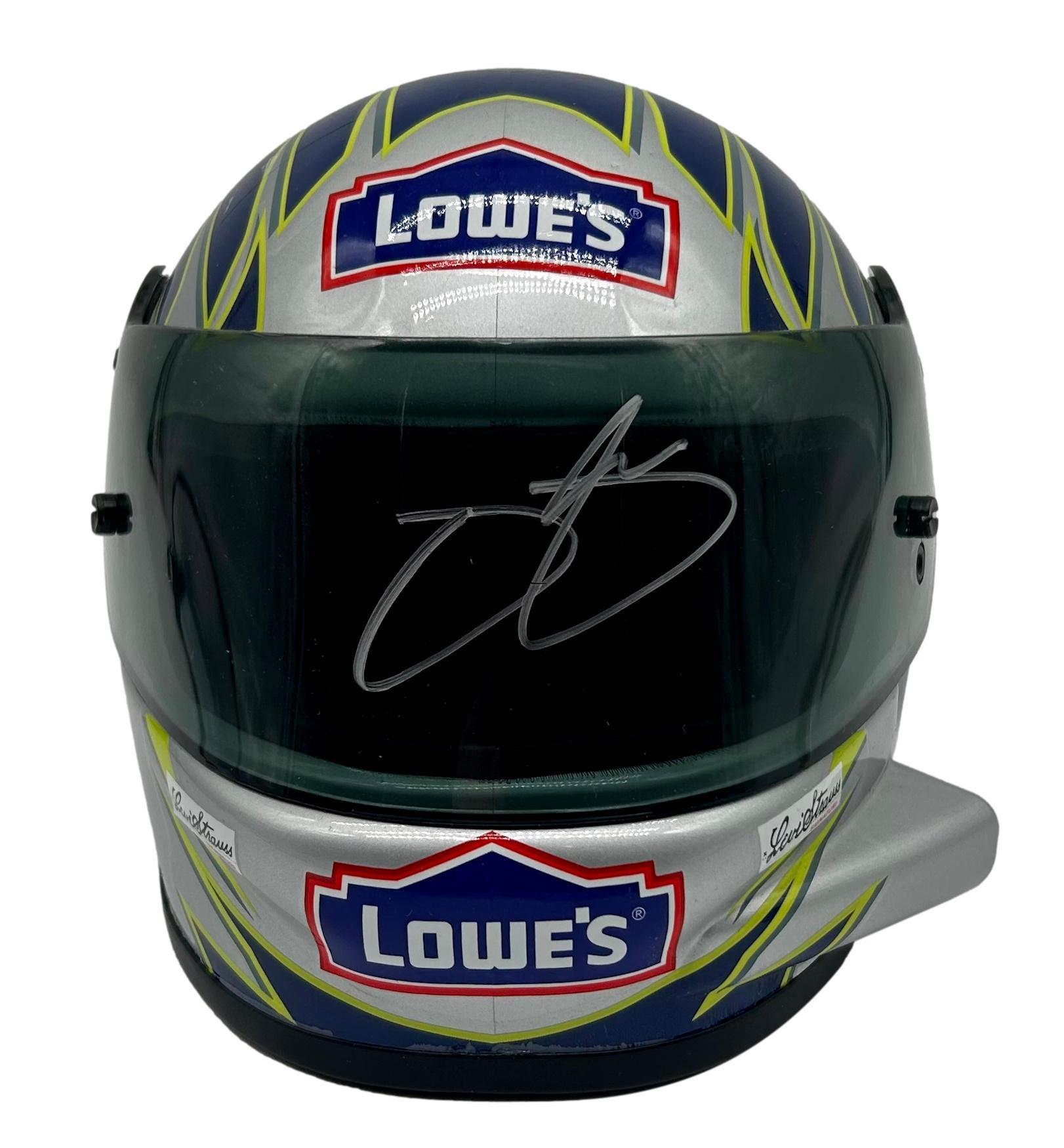 Jimmie Johnson Signed NASCAR Lowe's Mini Helmet (Beckett) at PristineAuction.com Jimmie Johnson Signed NASCAR Lowe's Mini Helmet (Beckett) at PristineAuction.com