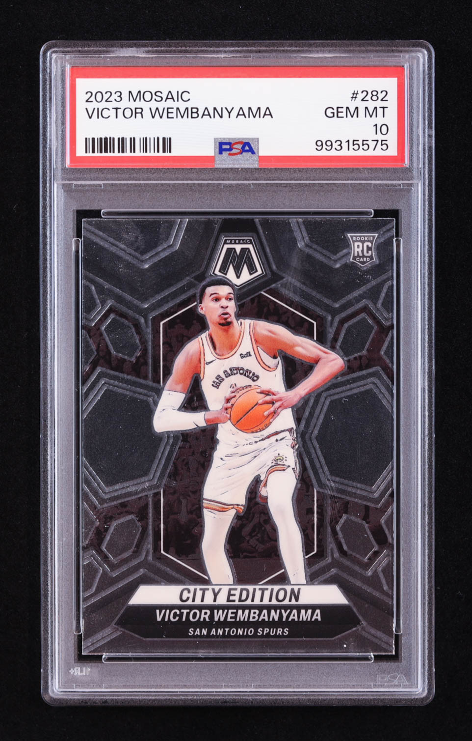 Victor Wembanyama 2023-24 Panini Mosaic #282 City Edition RC (PSA 10) at PristineAuction.com Victor Wembanyama 2023-24 Panini Mosaic #282 City Edition RC (PSA 10) at PristineAuction.com