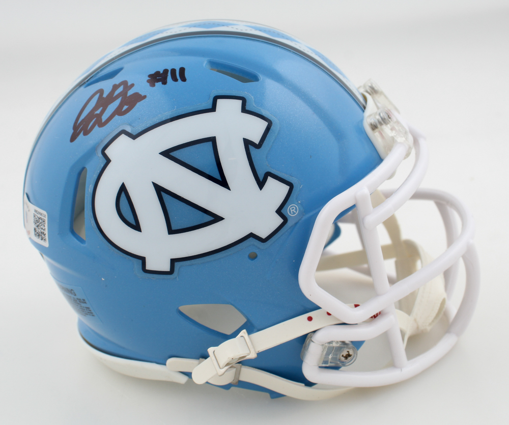Josh Downs Signed North Carolina Tar Heels Speed Mini Helmet (Beckett) at PristineAuction.com Josh Downs Signed North Carolina Tar Heels Speed Mini Helmet (Beckett) at PristineAuction.com
