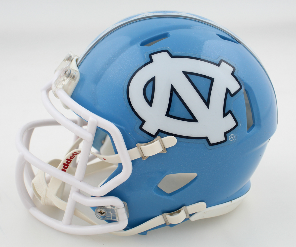 Josh Downs Signed North Carolina Tar Heels Speed Mini Helmet (Beckett) at PristineAuction.com Josh Downs Signed North Carolina Tar Heels Speed Mini Helmet (Beckett) at PristineAuction.com