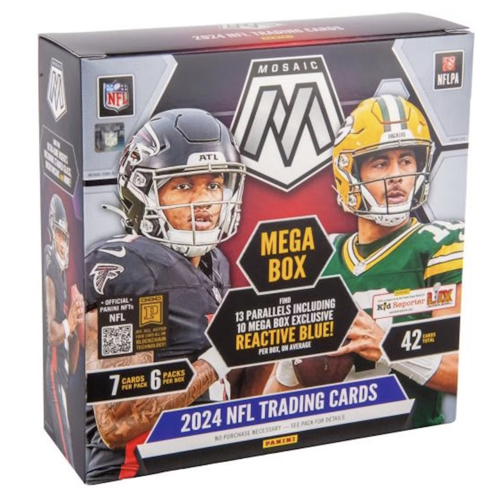 2024 Panini NFL Mosaic Football Trading Card Mega Box With (6) Packs at PristineAuction.com