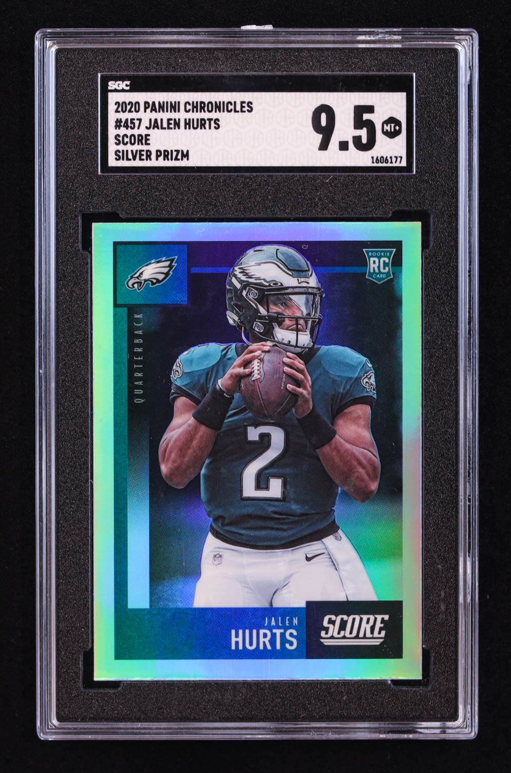 Jalen Hurts 2020 Score Silver #457 RC / CHRONICLES (SGC 9.5) at PristineAuction.com Jalen Hurts 2020 Score Silver #457 RC / CHRONICLES (SGC 9.5) at PristineAuction.com