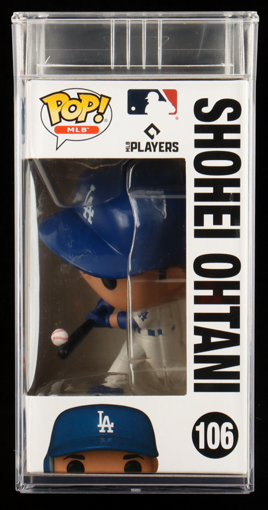 Shohei Ohtani "Los Angeles Dodgers" Funko Pop! MLB #106 Vinyl Figure (PSA 8.5) at PristineAuction.com Shohei Ohtani "Los Angeles Dodgers" Funko Pop! MLB #106 Vinyl Figure (PSA 8.5) at PristineAuction.com