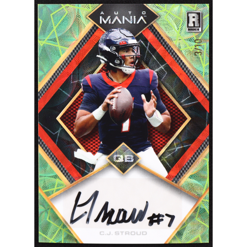 CJ Stroud 2023 Wild Card Auto Mania Diamond Autographs Green Scope #AMDA RC #3/10 at PristineAuction.com