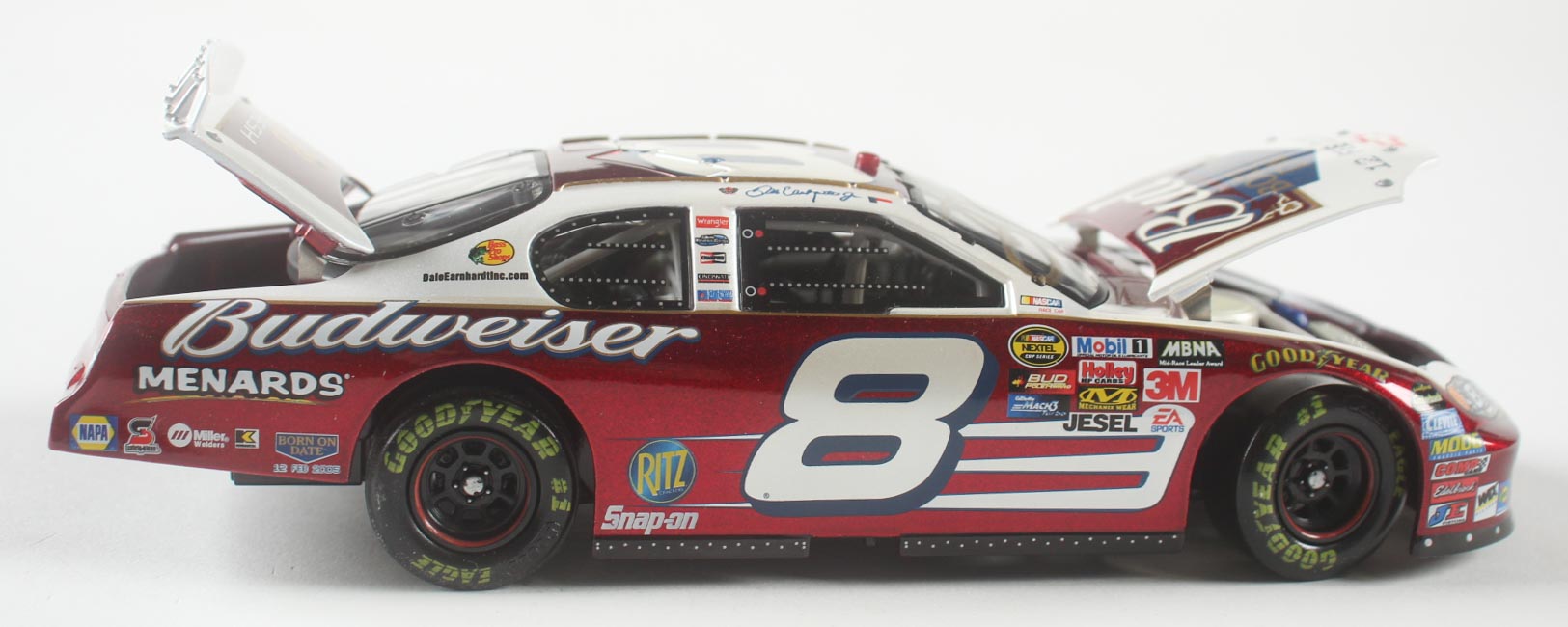 Dale Earnhardt Jr. Signed NASCAR #8 Budweiser / Bud Shootout / Born On Date Feb 20 2005 Monte Carlo - 1:24 Premium Diecast Car (Dale Jr.) at PristineAuction.com Dale Earnhardt Jr. Signed NASCAR #8 Budweiser / Bud Shootout / Born On Date Feb 20 2005 Monte Carlo - 1:24 Premium Diecast Car (Dale Jr.) at PristineAuction.com