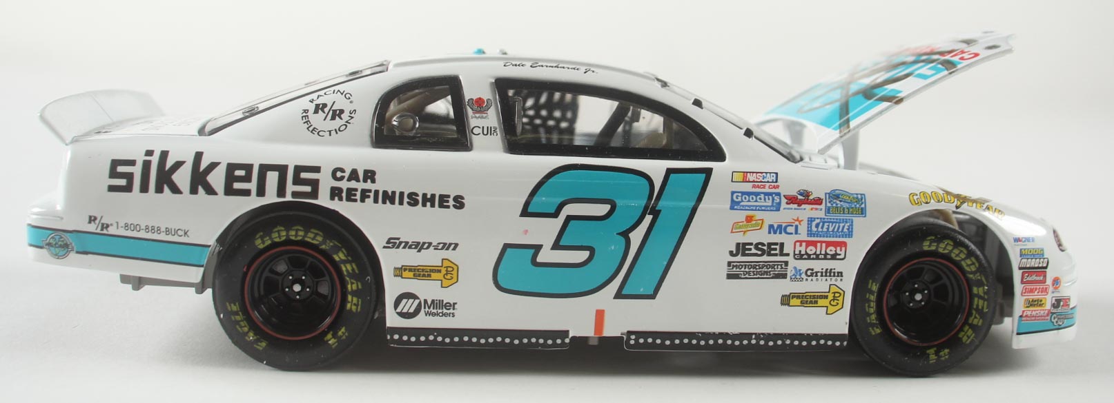 Dale Earnhardt Jr. Signed NASCAR #31 Sikkens White 1997 Monte Carlo - 1:24 Premium Action Diecast Car (Dale Jr.) at PristineAuction.com Dale Earnhardt Jr. Signed NASCAR #31 Sikkens White 1997 Monte Carlo - 1:24 Premium Action Diecast Car (Dale Jr.) at PristineAuction.com
