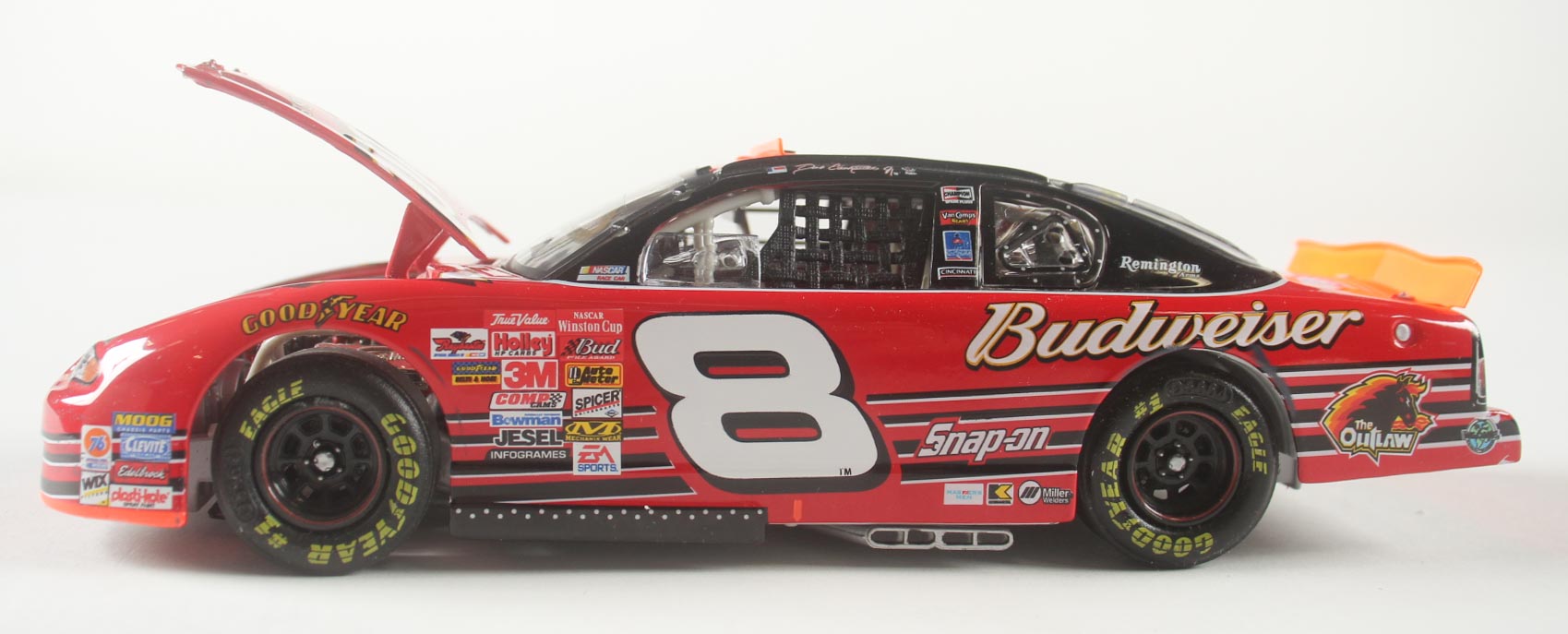 Dale Earnhardt Jr. Signed NASCAR #8 Budweiser / Talladega Win / Raced Version 2001 Monte Carlo - 1:24 Premium Diecast Car (Dale Jr.) at PristineAuction.com Dale Earnhardt Jr. Signed NASCAR #8 Budweiser / Talladega Win / Raced Version 2001 Monte Carlo - 1:24 Premium Diecast Car (Dale Jr.) at PristineAuction.com