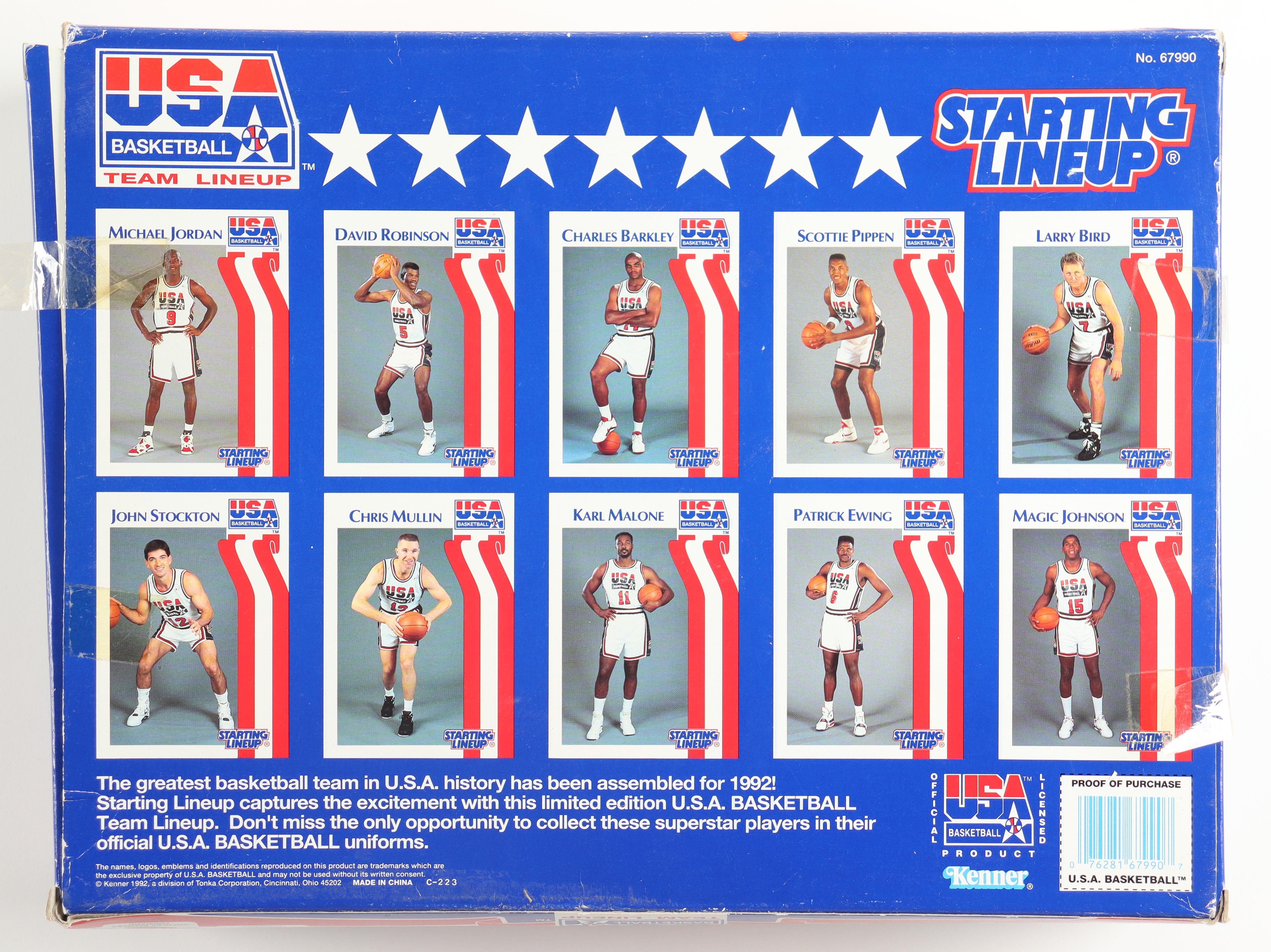 1992 Starting Lineup Team "Dream Team" USA Basketball Players Action Figure Set with Michael Jordan, Magic Johnson & Larry Bird at PristineAuction.com 1992 Starting Lineup Team "Dream Team" USA Basketball Players Action Figure Set with Michael Jordan, Magic Johnson & Larry Bird at PristineAuction.com