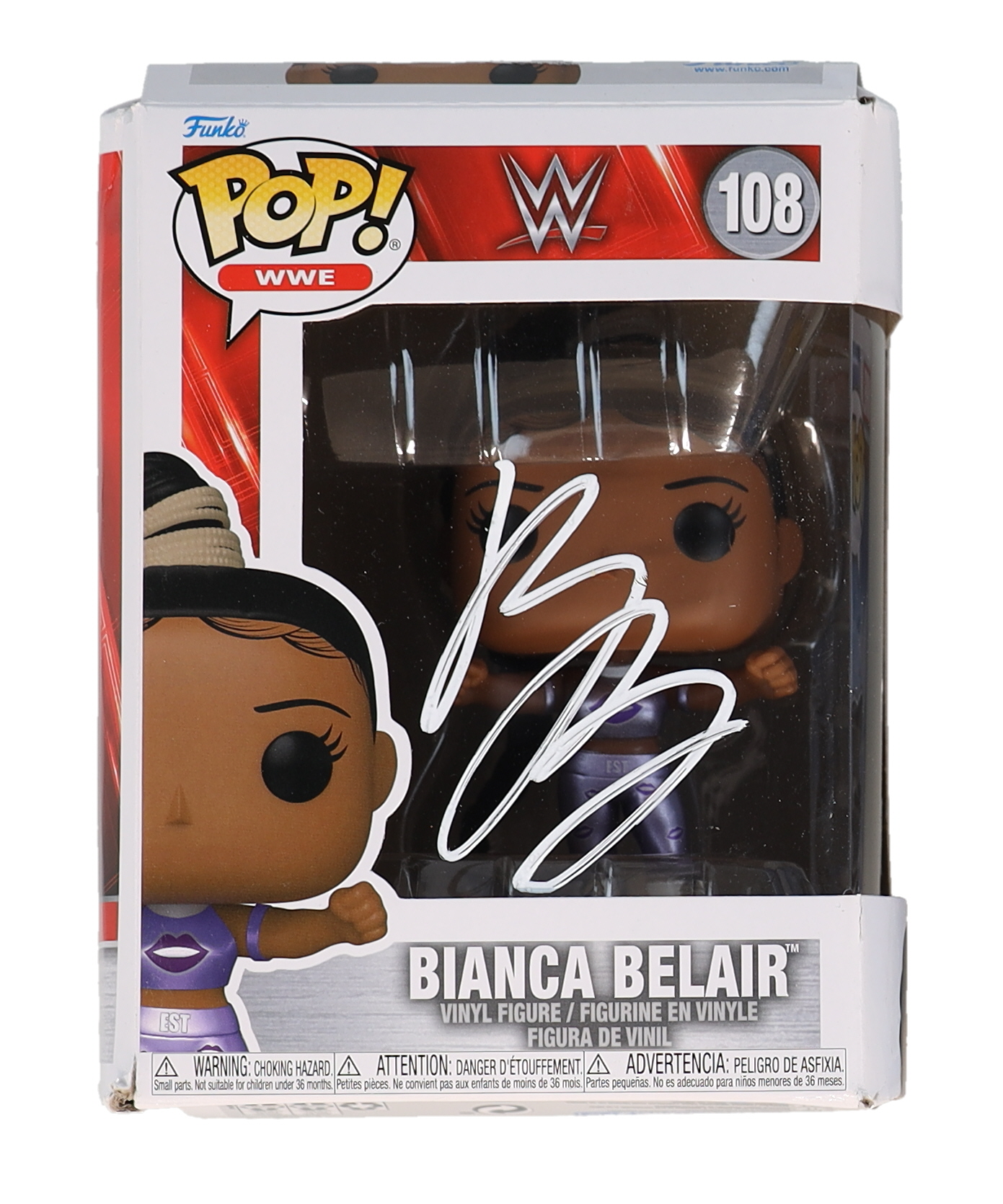 Bianca Belair Signed WWE #108 Funko Pop! Vinyl Figure (JSA) at PristineAuction.com Bianca Belair Signed WWE #108 Funko Pop! Vinyl Figure (JSA) at PristineAuction.com