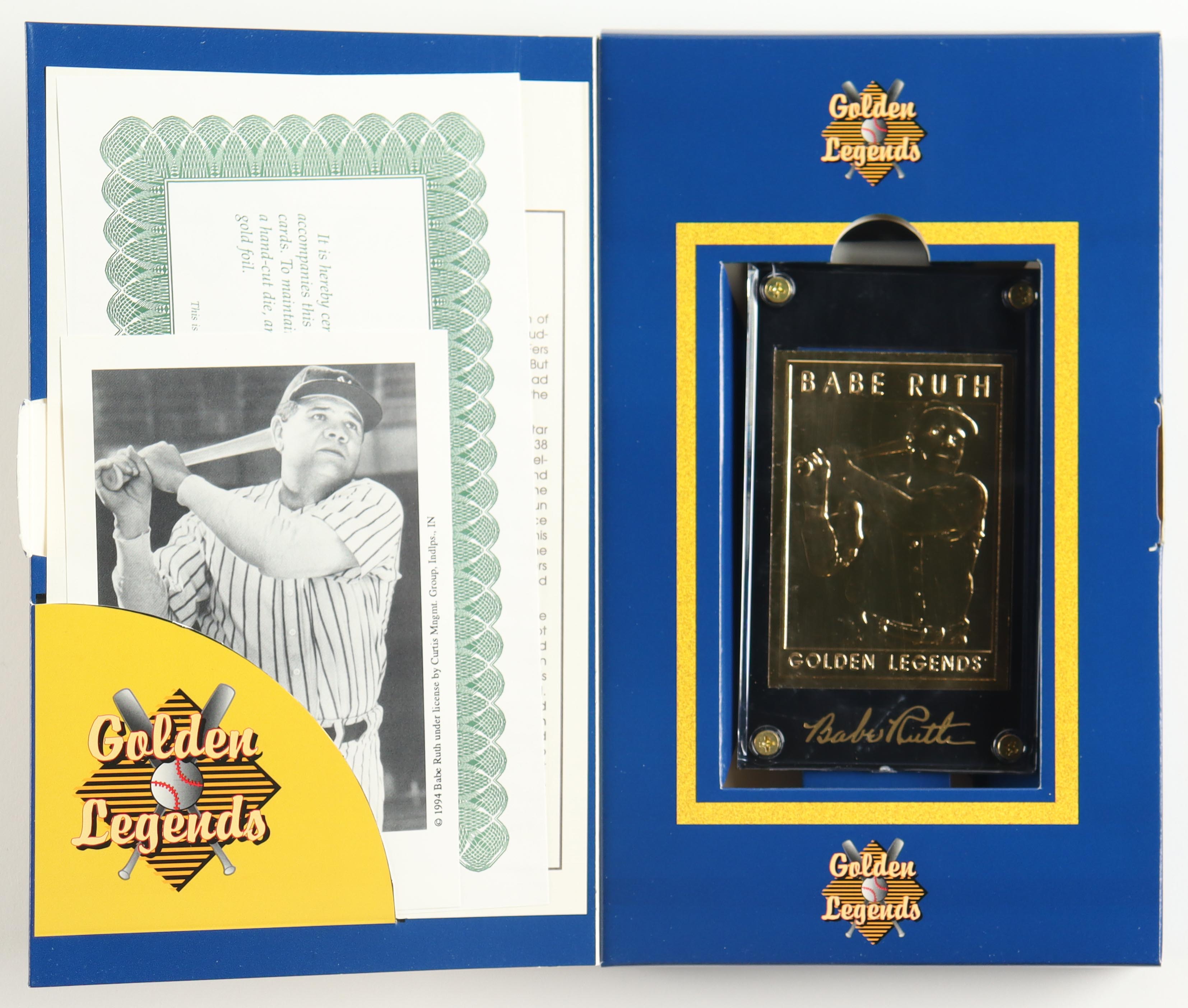 Babe Ruth 1995 Golden Legends 23KT Gold Trading Card #GL1 | Pristine ...