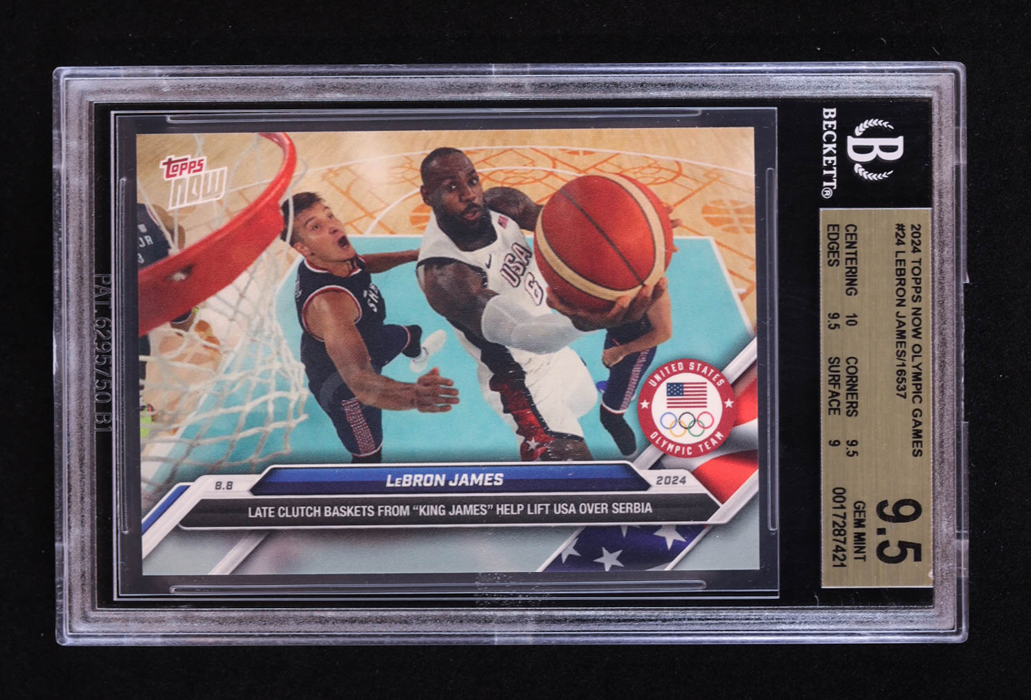 LeBron James 2024 Topps Now Olympic Games #24 (BGS 9.5) at PristineAuction.com LeBron James 2024 Topps Now Olympic Games #24 (BGS 9.5) at PristineAuction.com