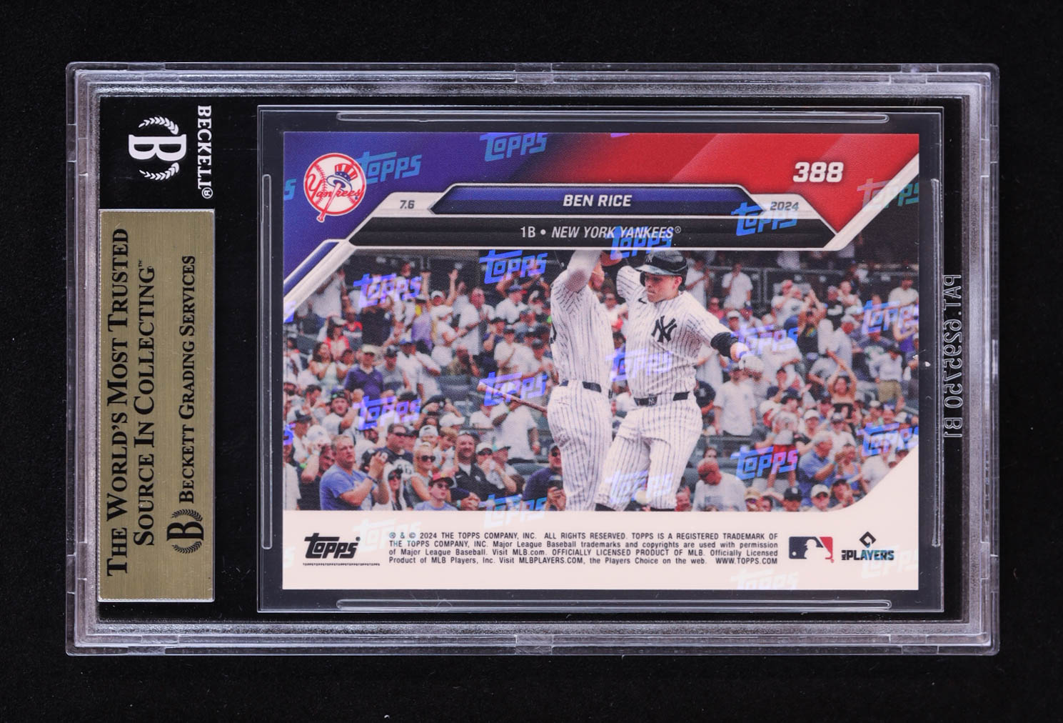Ben Rice 2024 Topps Now #388 RC (BGS 9.5) | Pristine Auction