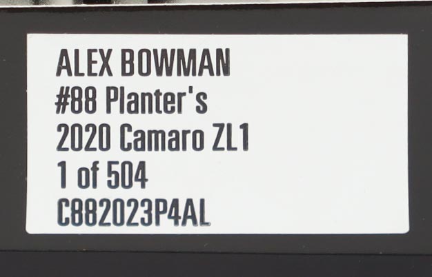 Alex Bowman Signed 2020 NASCAR #88 Planters - 1:24 Premium Action Diecast Car (PA COA) at PristineAuction.com Alex Bowman Signed 2020 NASCAR #88 Planters - 1:24 Premium Action Diecast Car (PA COA) at PristineAuction.com